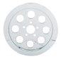 Preview: CHROME 8-HOLE REAR WHEEL BELT PULLEY INSERTS